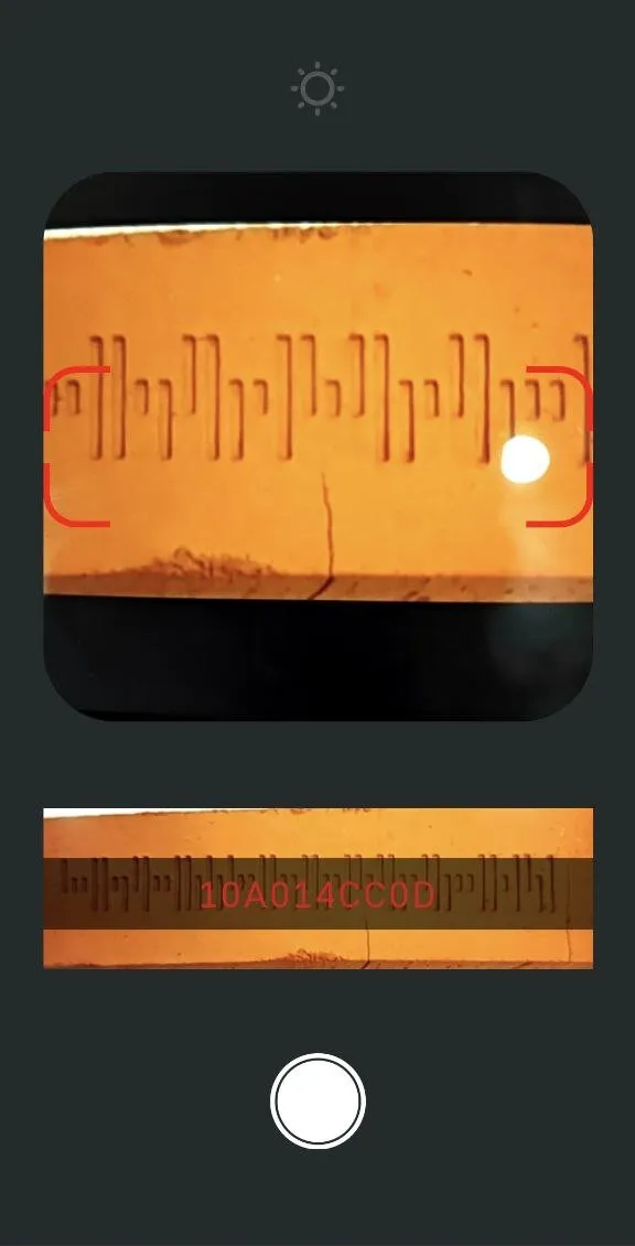 The scanner recognised the code on a brick